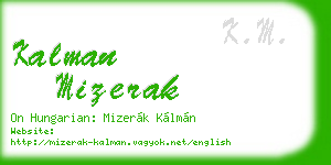 kalman mizerak business card